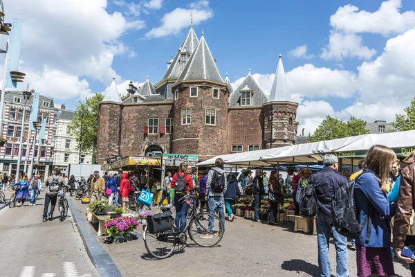 Yeni Pazar Amsterdam, Hollanda — Stok fotoğraf