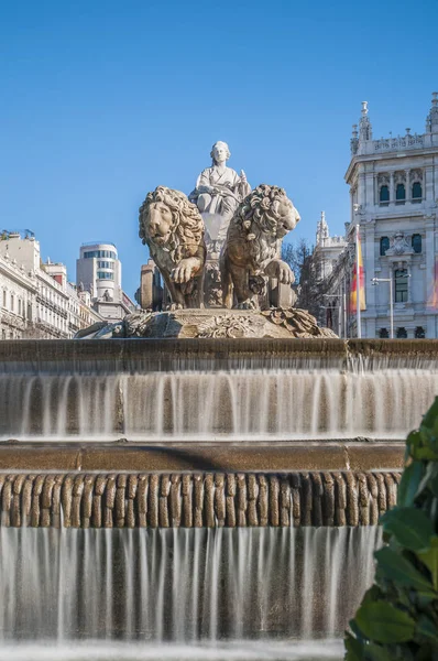 Der cibeles-brunnen in madrid, spanien. — Stockfoto