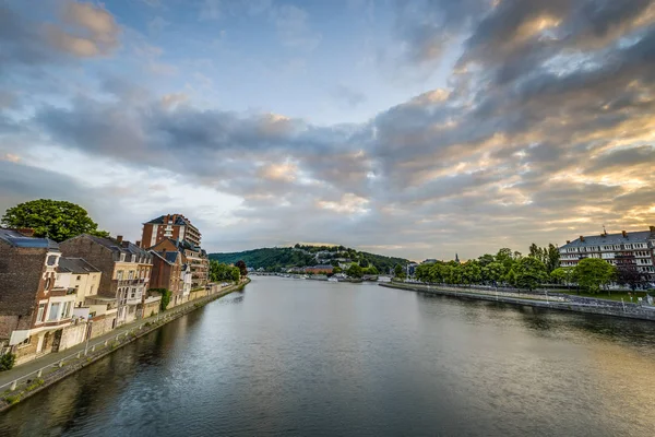 Sungai Meuse melalui Namur, Belgia — Stok Foto