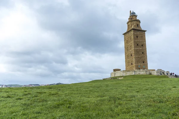 Herkulova věž a coruna, Galicie, Španělsko. — Stock fotografie