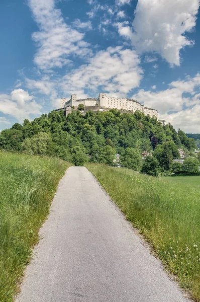 Κάστρο Hohensalzburg (festung hohensalzburg) στο Σάλτσμπουργκ, Αυστρία — Φωτογραφία Αρχείου