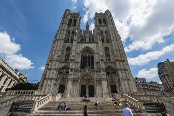 St. Michael and St. Gudula in Brussels, Belgium. — Stock Photo, Image