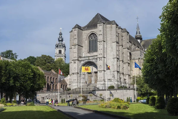 Mons Belgien Juni 2014 Sainte Waudru Collegiate Church Mest Karakteristiska — Stockfoto