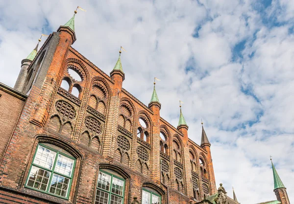 Lubeck Belediye Binası, Almanya. — Stok fotoğraf