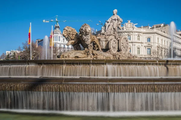 De fontein van de Cibeles in Madrid, Spanje. — Stockfoto