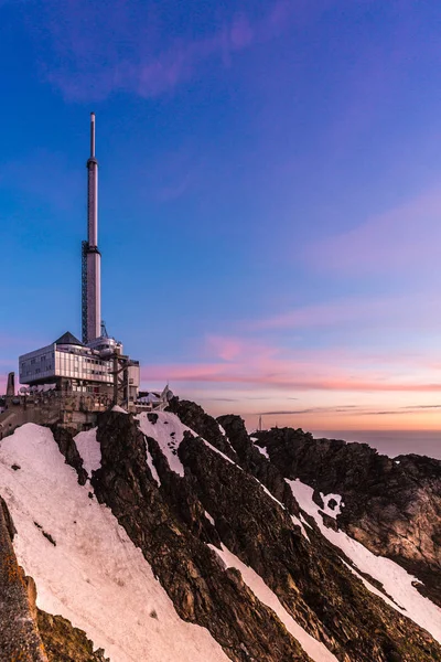 Pic du Midi telecast antenna, France — Stock Photo, Image