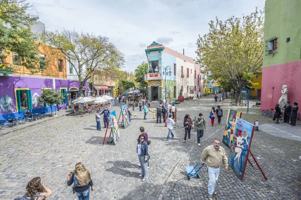 Straße caminito in buenos aires, argentinien. — Stockfoto