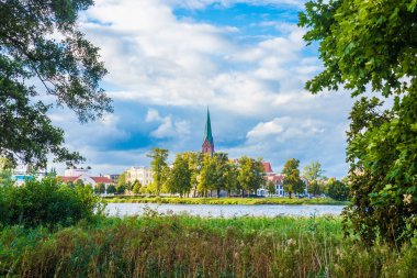 Mecklenburg-Vorpommern eyaletindeki Schwerin Katedrali, Almanya.