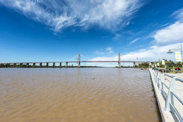 Zarate brazo largo brug, entre Ríos, Argentinië — Stockfoto