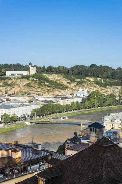 Monchsberg z Kapucínská hora, Rakousko — Stock fotografie