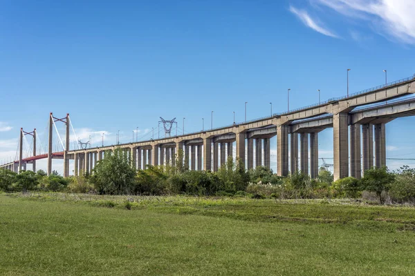Zarate Brazo Largo Bridge, Entre Rios, Argentina — Stockfoto