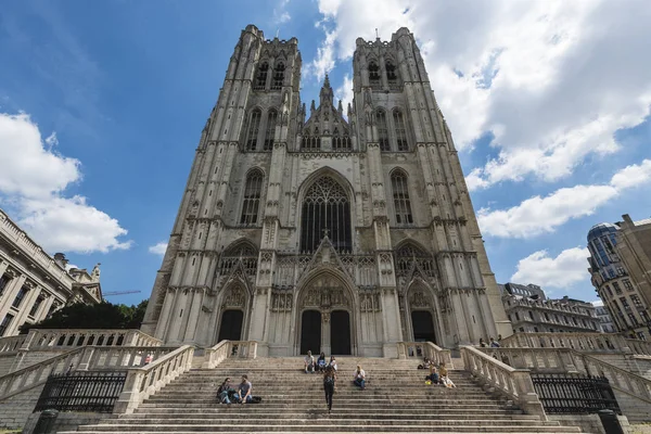 St. Michael and St. Gudula in Brussels, Belgium. — Stock Photo, Image