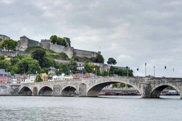 Düşmesi köprü Namur, Belçika — Stok fotoğraf