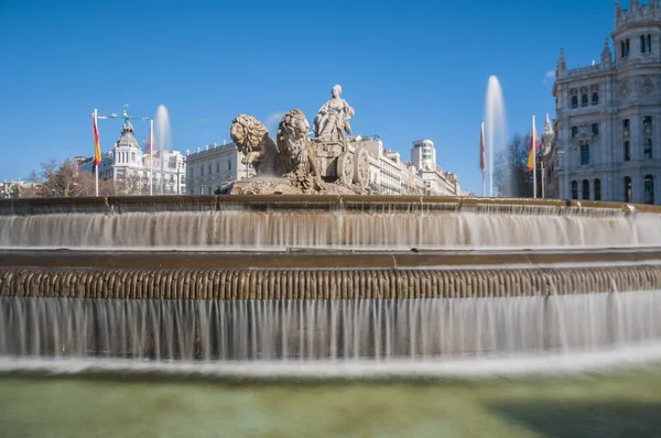 A kút Cibeles Madrid, Spanyolország. — Stock Fotó