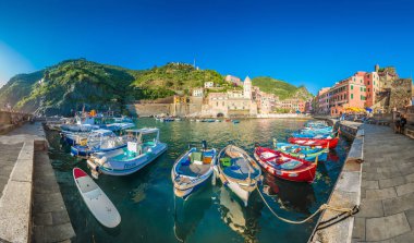 Vernazza Cinque Terre, Liguria, İtalya.