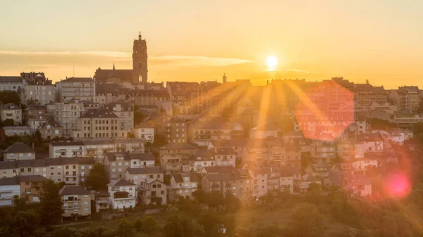 Coucher de soleil à Rodez, France — Photo