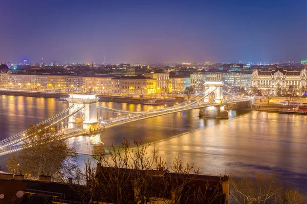 Ponte Delle Catene Budapest Ungheria — Foto Stock