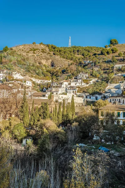 Sacromonte desde Avellano Road en Granada, España . — Foto de Stock