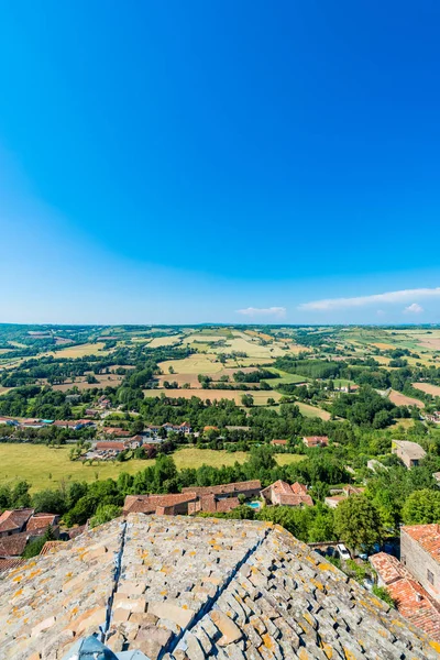 Cordes-sur-Ciel, Fransa Saint Michel çan kulesinden — Stok fotoğraf