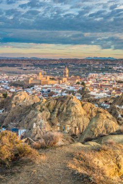 Sunrise Guadix, Granada, Endülüs, İspanya.