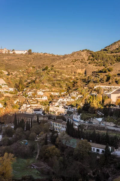 Sacromonte desde Avellano Road en Granada, España . — Foto de Stock