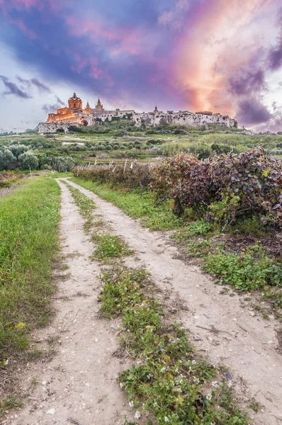 Saint paul katedrála v Mdině, malta — Stock fotografie