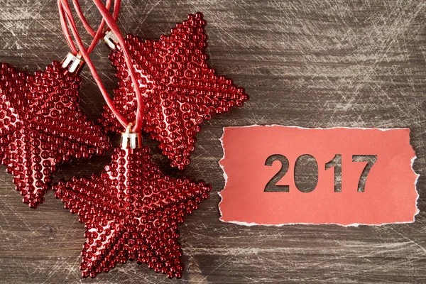 2017年圣诞装饰品和便条 — 图库照片
