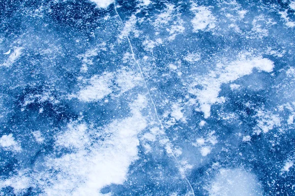 Kék Jégfelület Természetes Mintázatú — Stock Fotó