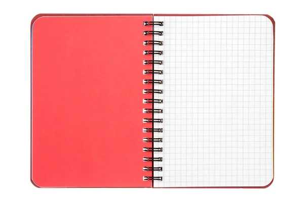 Open Blank Notebook Isolated White Background — Stock Photo, Image