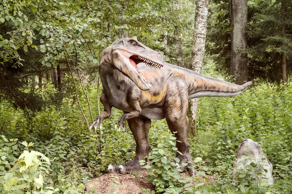 Velký Dinosauří Model Lese — Stock fotografie