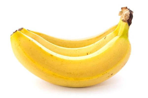 Ett Gäng Friska Bananer Frukt Den Vita Bakgrunden — Stockfoto