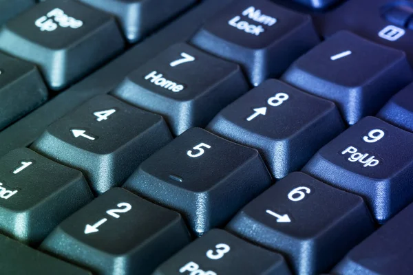 Computer Keyboard Close Keys Shallow Depth Field — Stock Photo, Image
