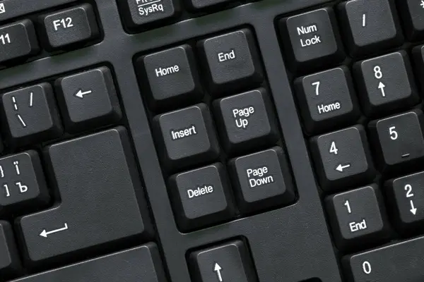 Schwarze Moderne Computertastatur Von Oben — Stockfoto