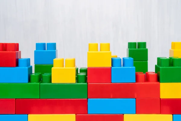 Wall Made Plastic Blocks Copy Space — Stock Photo, Image