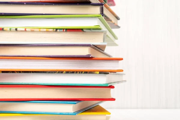 Książki Ułożone Bibliotece Wykształcenie Powrót Koncepcji Szkoły — Zdjęcie stockowe