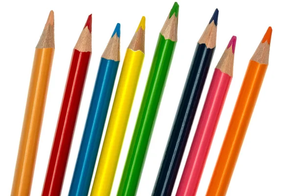 Colored Pencils Isolated White Background — Stock Photo, Image