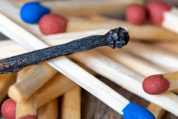 Pile Safety Match Sticks Close View — Stock Photo, Image