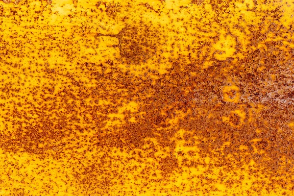 Die Rissige Gelbe Farbe Auf Einem Alten Metallgrund — Stockfoto