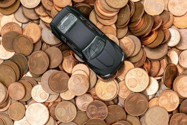 Auto Und Geld Konzept Für Kauf Miete Versicherung Kraftstoff Service — Stockfoto