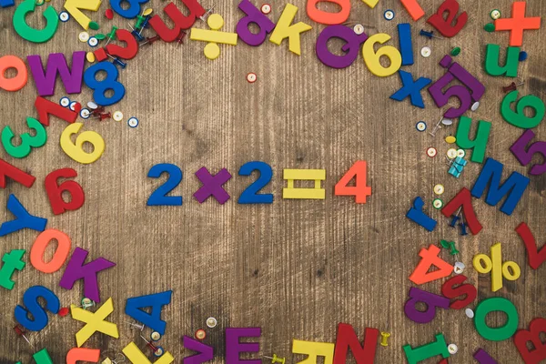 Matemáticas Para Niños Aprender Multiplicación Simple —  Fotos de Stock