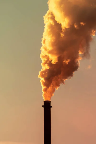 Pollution Smoke Stack Factory Production Bad Environment — Stock Photo, Image