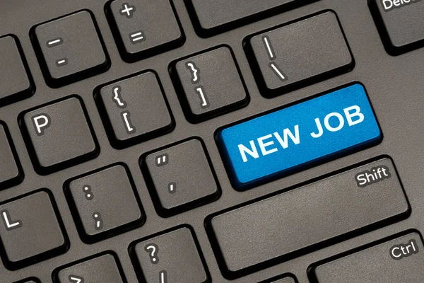 Modern Keyboard Hot Key New Job New Job Concept Computer — Stock Photo, Image