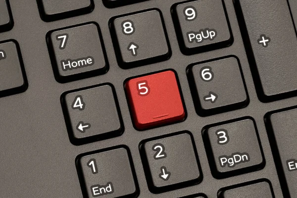 Close View Conceptual Keyboard Red Key — Stock Photo, Image