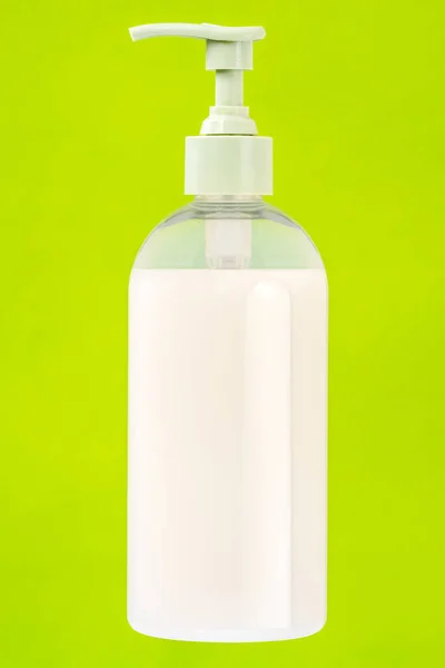Fles Met Handreiniger Antimicrobiële Vloeistof Kiempreventie Antibacteriële Hygiëne — Stockfoto