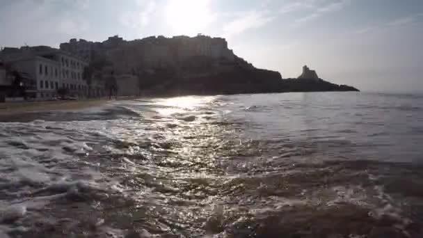 Tengerpart Óceán Jelenet Sperlonga Lazio Olaszország — Stock videók