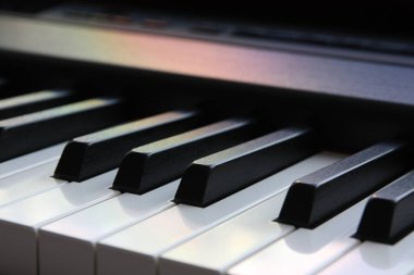Piyano klavyesi tuşları kapat