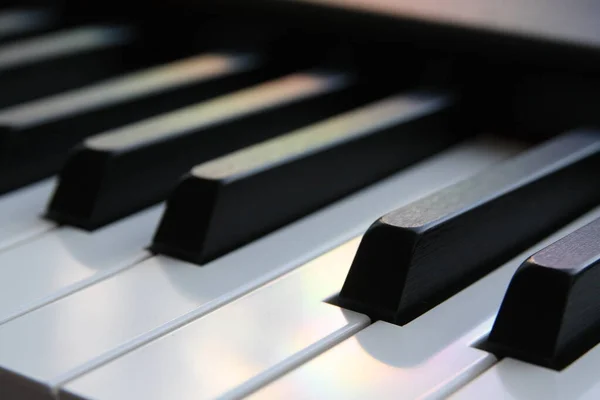 Piano Keyboard Keys Close — Stock Photo, Image