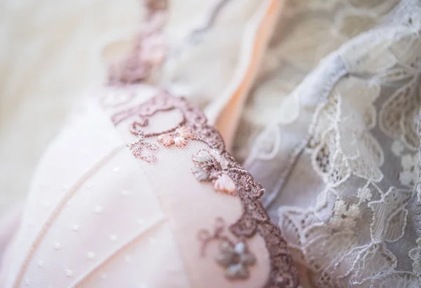 Elegante womens ondergoed, kant bas, lingerie details — Stockfoto