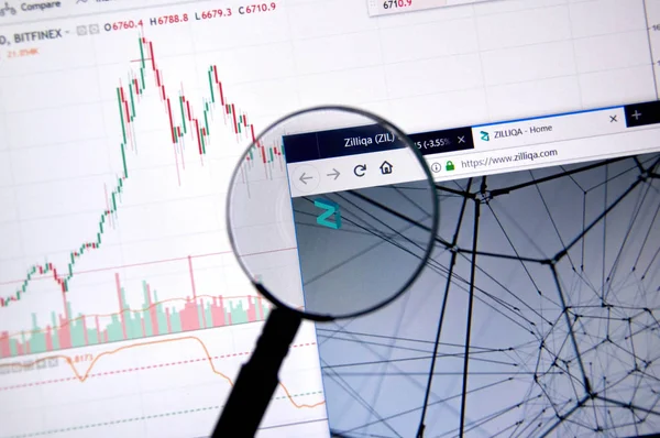 Montreal, Kanada - 20 Haziran 2018: Zilliqa kripto para birimi ana sayfa. Cryptocurrency hangi şifreleme teknikleri oluşturmak ve fon transferi için kullanılan dijital bir para birimidir. Sitesi - zilliqa.com