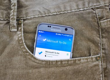 Montreal, Kanada - 10 Ekim 2017 android uygulama için Microsoft yapın. Yapılacak iş bir bulut tabanlı görev yönetimi uygulamasıdır. O bırakmak kullanıcı bir akıllı telefon, tablet ve pc görevlerini yönetmek için.